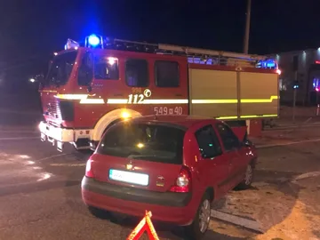 Wypadek na skrzyżowaniu w Broku (zdjęcia)