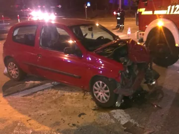 Wypadek na skrzyżowaniu w Broku (zdjęcia)