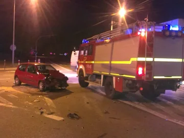 Wypadek na skrzyżowaniu w Broku (zdjęcia)