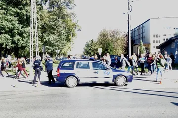 Ewakuacja uczniów ZSP nr 3 (zdjęcia)