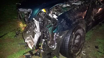 Wypadek na trasie Ostrów Mazowiecka-Różan (zdjęcia)