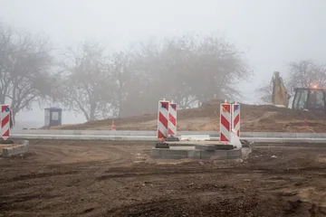 Budowa ronda w Nieskórzu (zdjęcia)