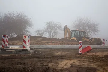 Budowa ronda w Nieskórzu (zdjęcia)