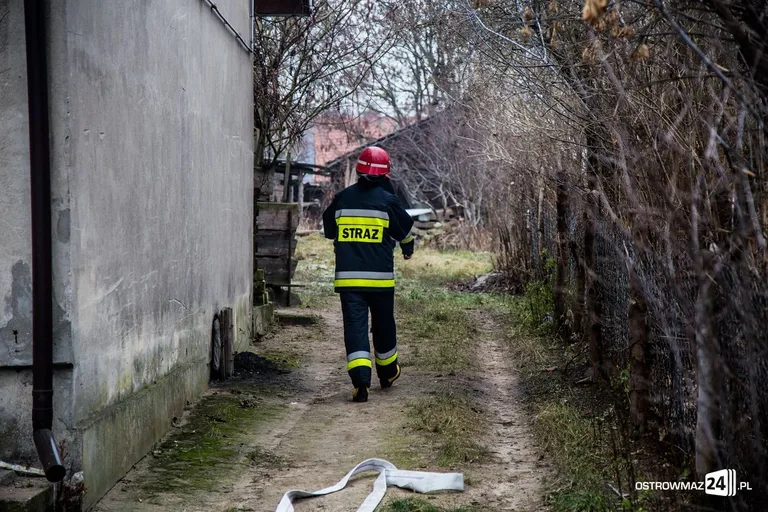 Pożar domu przy ulicy Wileńskiej (zdjęcia)