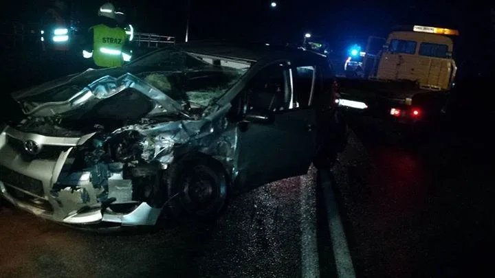 Wypadek na trasie Ostrów Mazowiecka-Różan (zdjęcia)