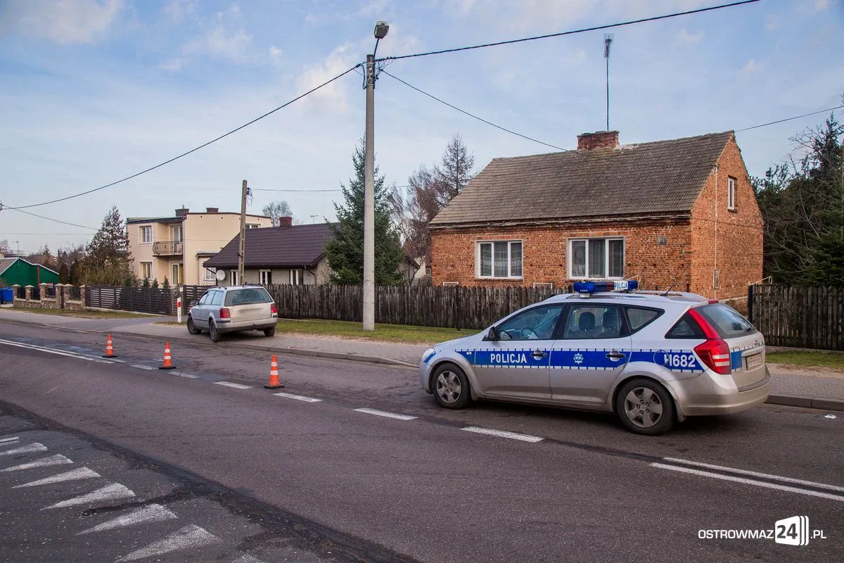 Potrącenie na ul. Małkińskiej (zdjęcia)