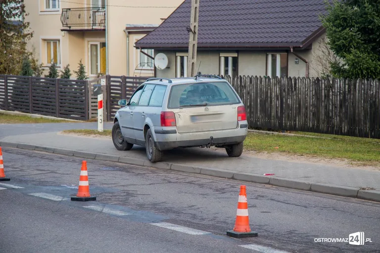 Potrącenie na ul. Małkińskiej (zdjęcia)