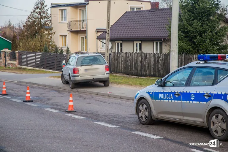 Potrącenie na ul. Małkińskiej (zdjęcia)