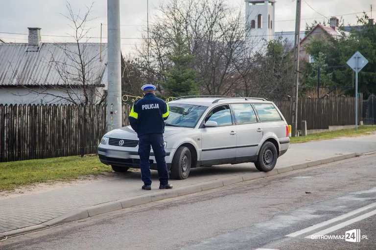 Potrącenie na ul. Małkińskiej (zdjęcia)