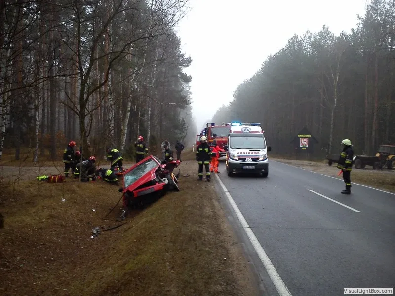 Groźny wypadek w Broku (zdjęcia)
