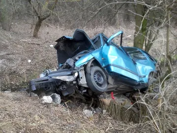 Stracił panowanie nad pojazdem (zdjęcia)