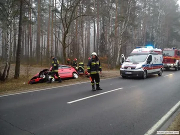 Groźny wypadek w Broku (zdjęcia)