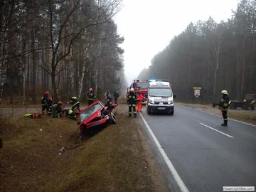 Groźny wypadek w Broku (zdjęcia)