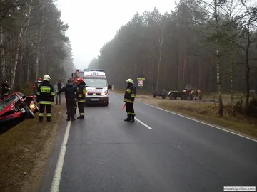 Groźny wypadek w Broku (zdjęcia)