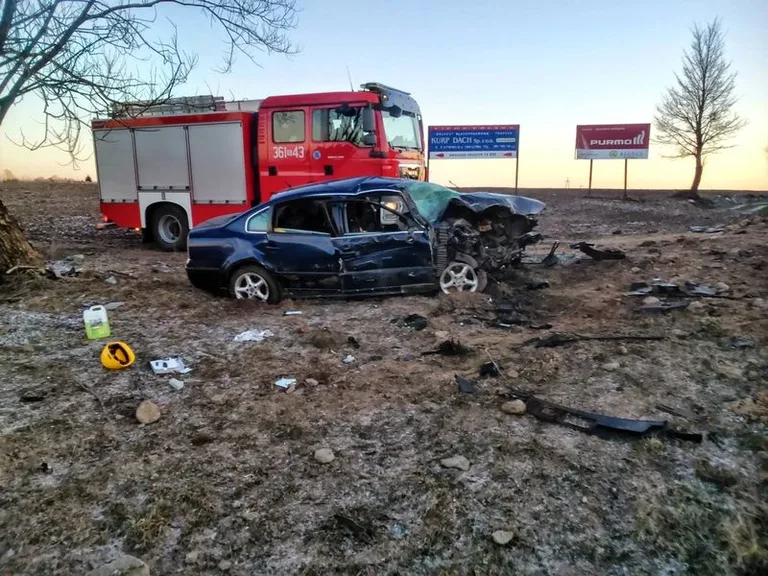 Poważny wypadek w Tyszkach-Nadborach (zdjęcia)