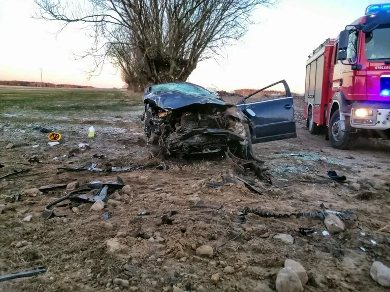 Poważny wypadek w Tyszkach-Nadborach (zdjęcia)