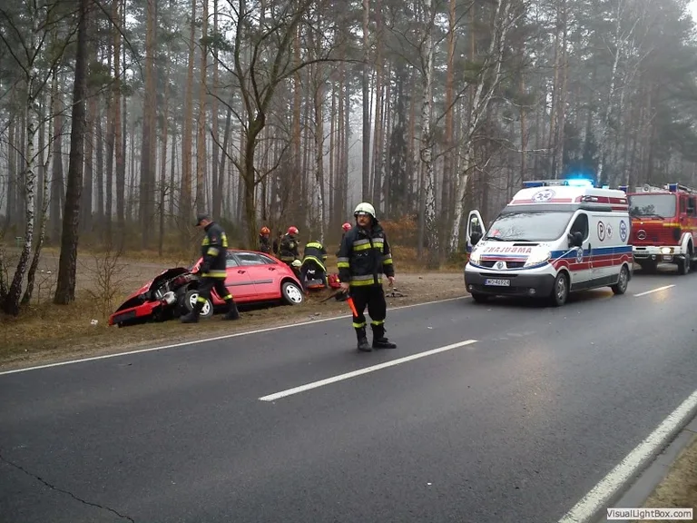 Groźny wypadek w Broku (zdjęcia)