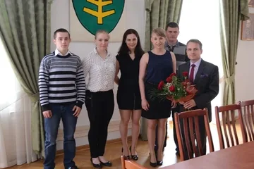 Ciężarowcy z wizytą u burmistrza (zdjęcia)