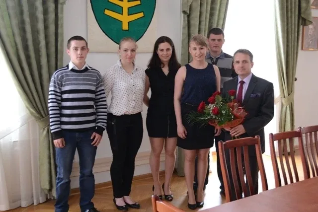 Ciężarowcy z wizytą u burmistrza (zdjęcia)