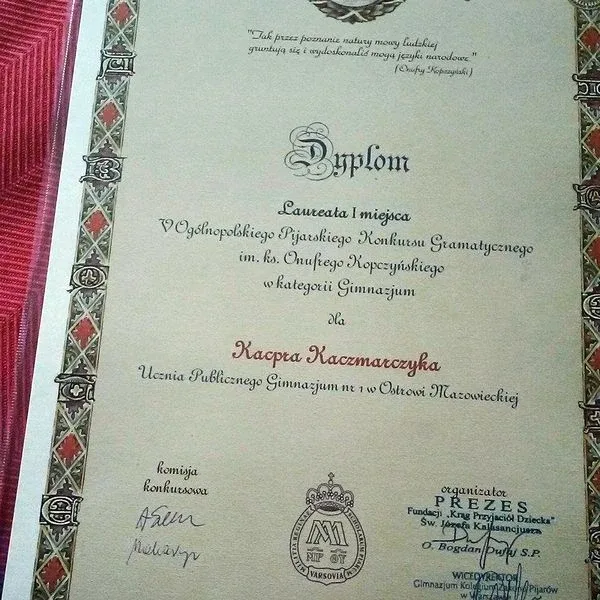 Młody ostrowianin najlepszy w Polsce (zdjęcia)