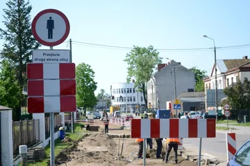 Trwa remont chodnika przy ul. Kościuszki (zdjęcia)