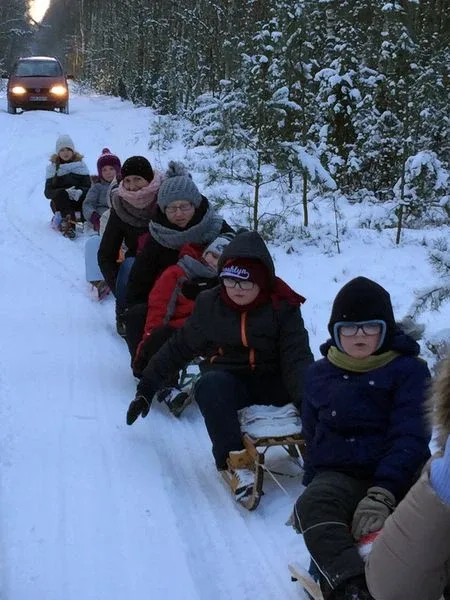 Najmłodsi na kuligu w Grądach (zdjęcia)