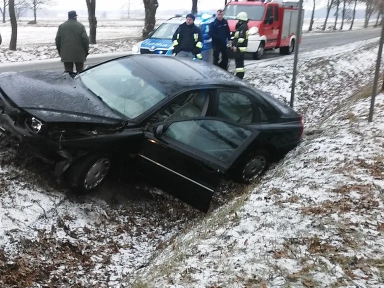 Volvo wylądowało w rowie (zdjęcia)