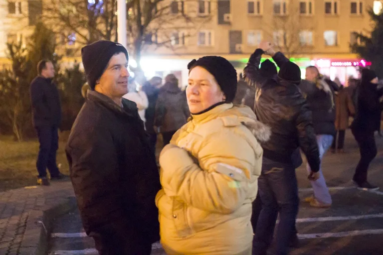 Sylwestrowa noc nad Ostrowią Mazowiecką (wideo)