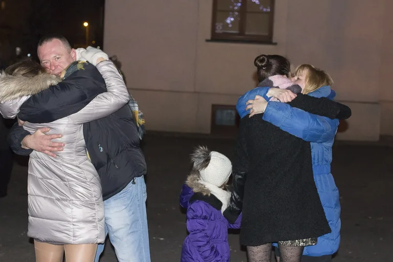Sylwestrowa noc nad Ostrowią Mazowiecką (wideo)