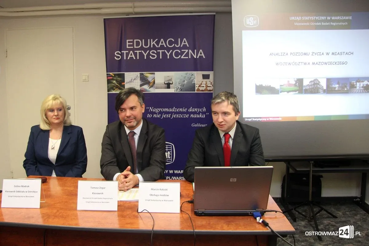 Średni poziom życia w Ostrowi, najniższy w Broku