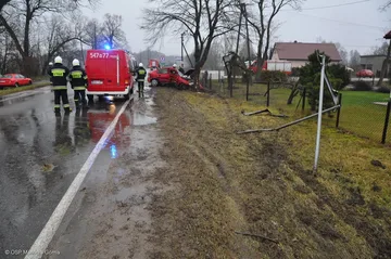 Opel uderzył w drzewo (zdjęcia)