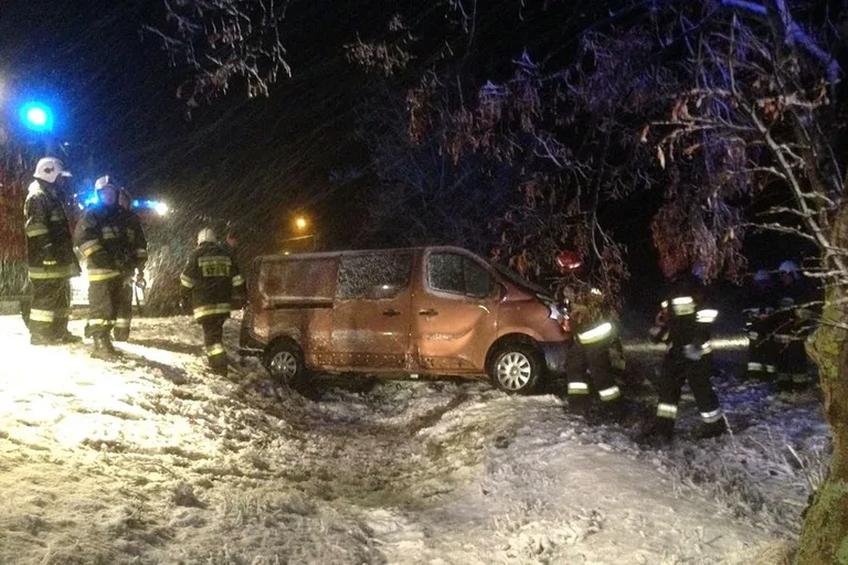 Renault wylądowało w rowie (zdjęcia)