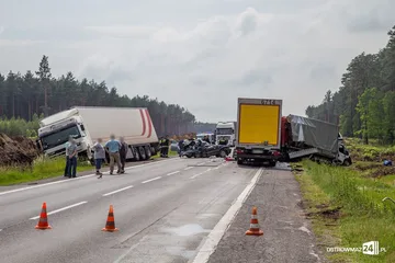 Karambol na drodze krajowej nr 8 (zdjęcia, aktualizacja)