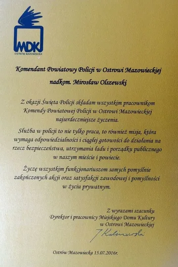 Święto Policji w Ostrowi Mazowieckiej (zdjęcia)