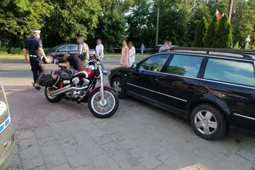 Stłuczka osobówki z harleyem w Broku (zdjęcia)
