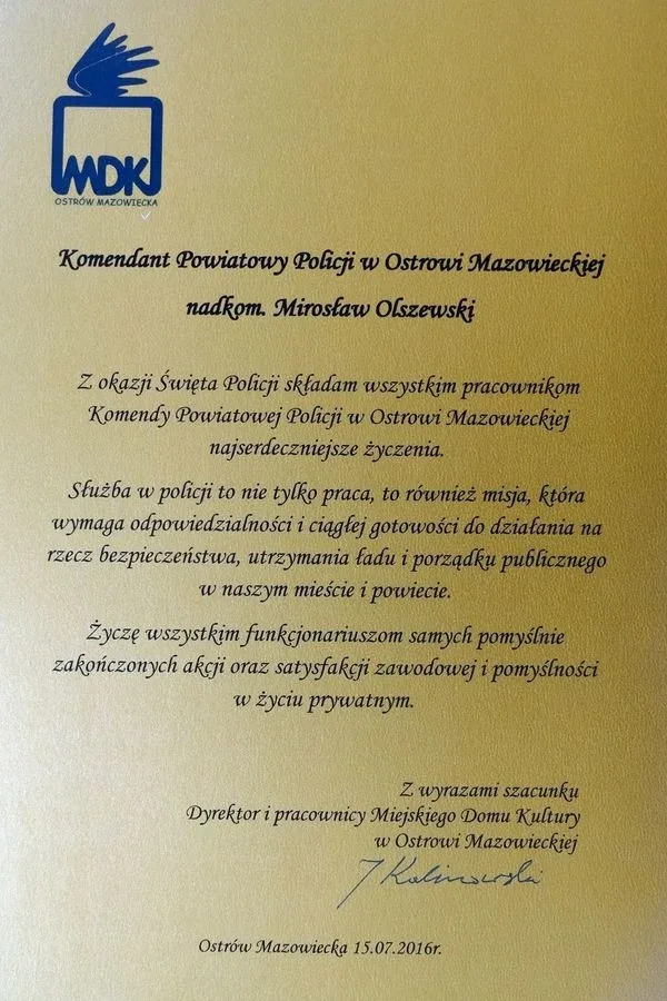 Święto Policji w Ostrowi Mazowieckiej (zdjęcia)