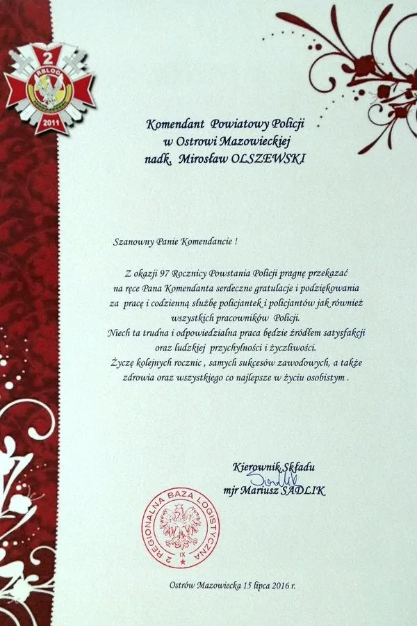 Święto Policji w Ostrowi Mazowieckiej (zdjęcia)