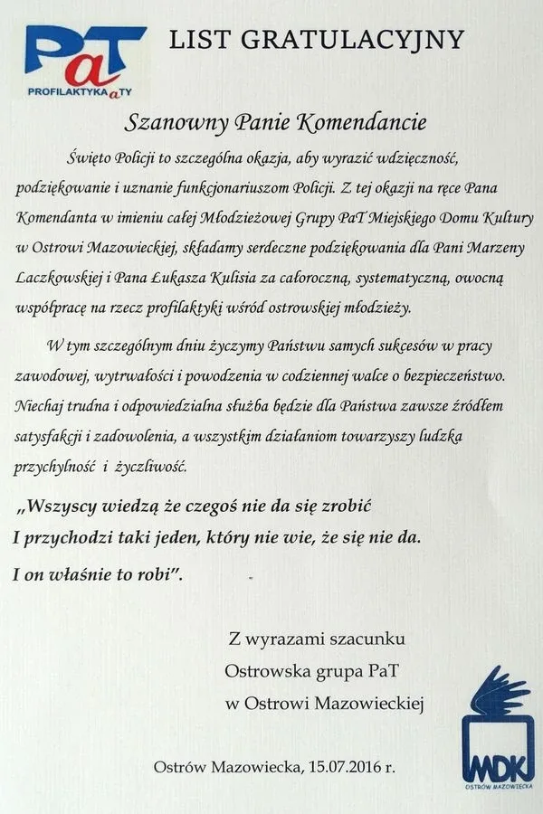 Święto Policji w Ostrowi Mazowieckiej (zdjęcia)