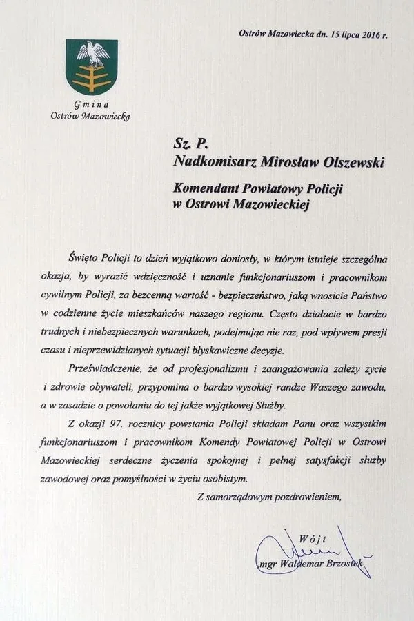 Święto Policji w Ostrowi Mazowieckiej (zdjęcia)