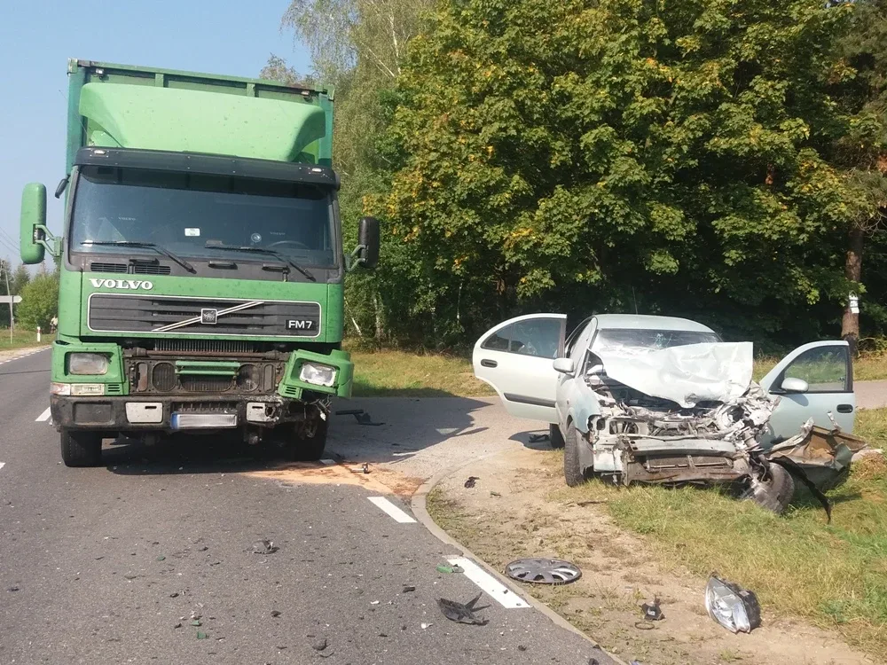 Wypadek w Zgleczewie Szlacheckim (zdjęcia)