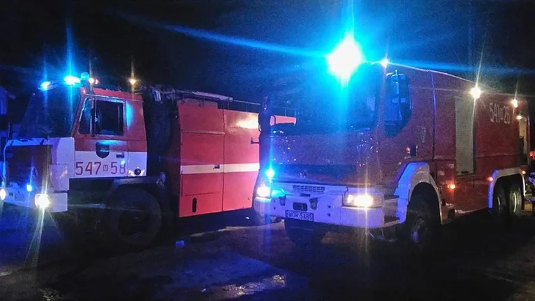 Pożar budynku byłej szkoły w Broku (nowe zdjęcia, wideo)