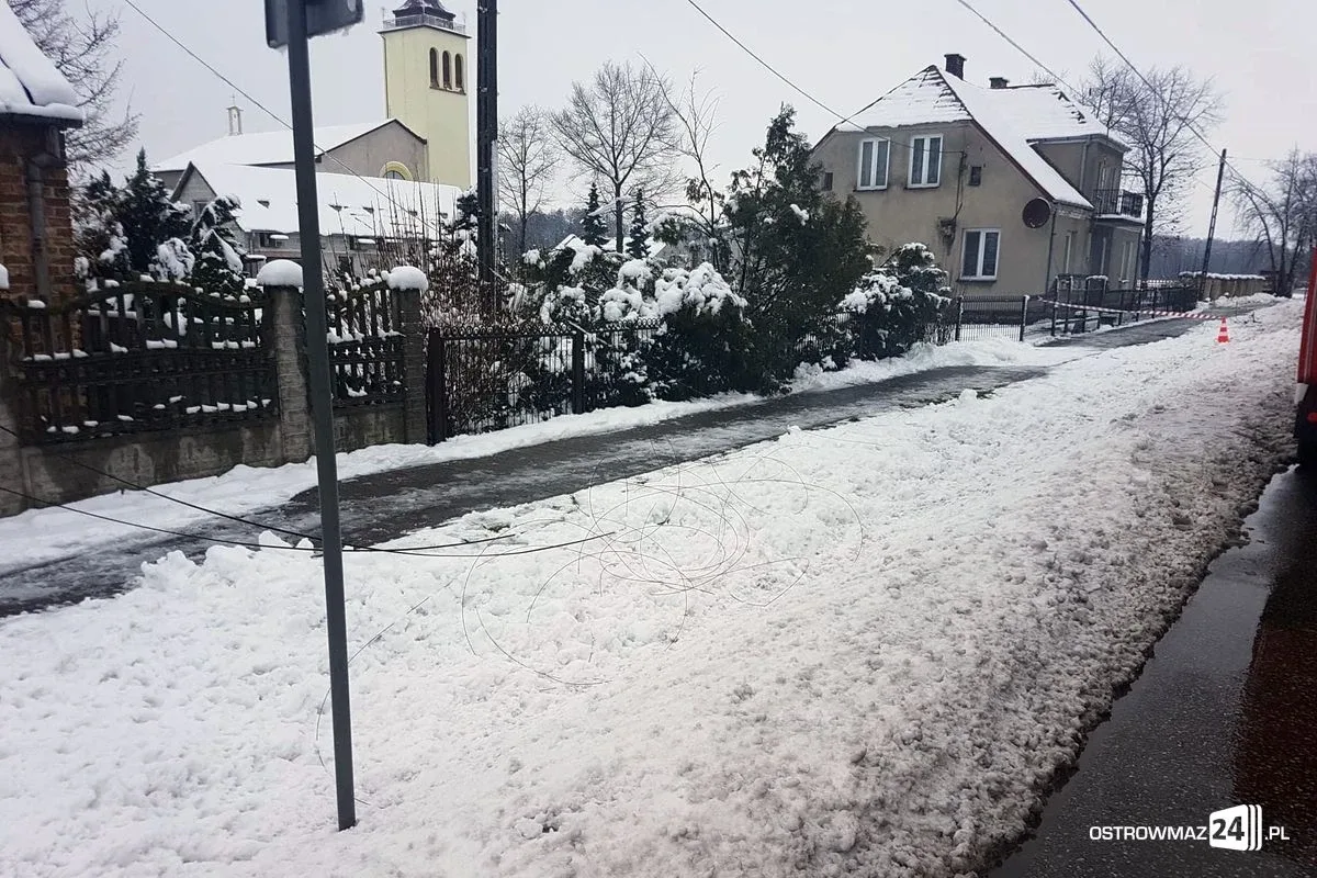Ponad 40 interwencji ostrowskich strażaków. Powalone drzewa i zerwane linie energetyczne (zdjęcia)
