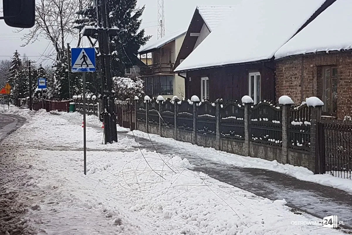 Ponad 40 interwencji ostrowskich strażaków. Powalone drzewa i zerwane linie energetyczne (zdjęcia)