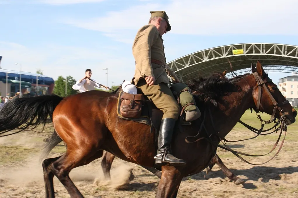 Pokazy jeździeckie kawalerzystów (zdjęcia)