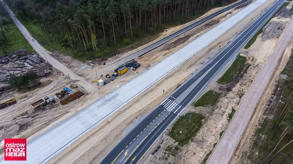 Zdjęcia lotnicze z budowy drogi S8