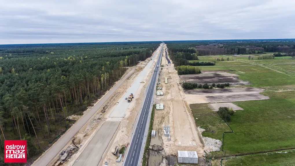 Zdjęcia lotnicze z budowy drogi S8