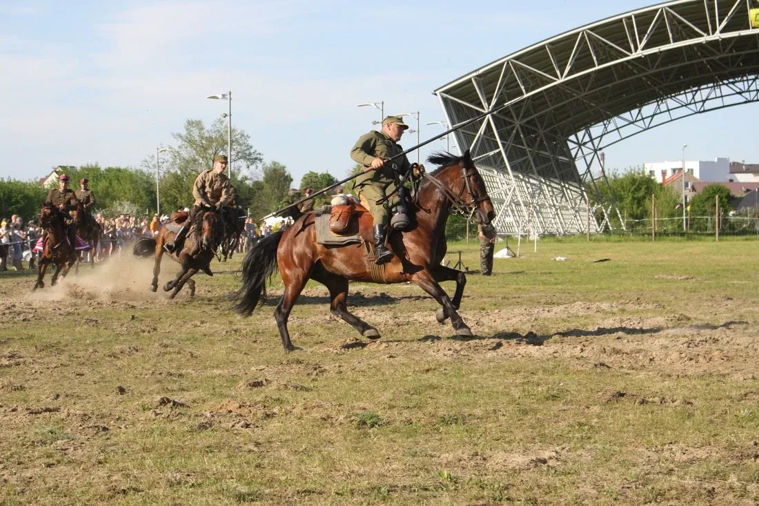 Pokazy jeździeckie kawalerzystów (zdjęcia)