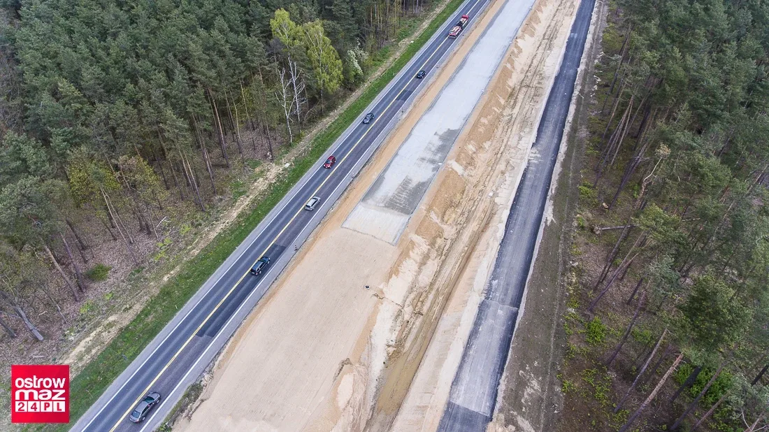 Zdjęcia lotnicze z budowy drogi S8