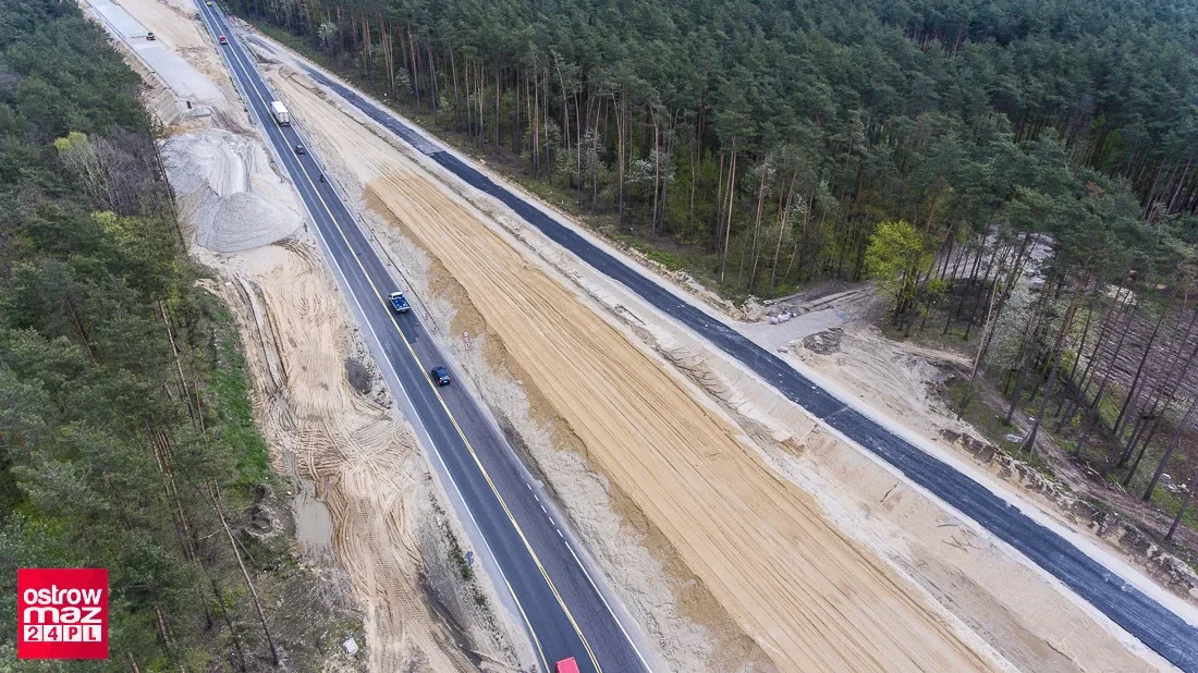 Zdjęcia lotnicze z budowy drogi S8