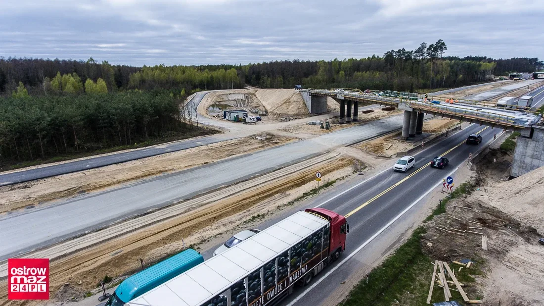 Zdjęcia lotnicze z budowy drogi S8